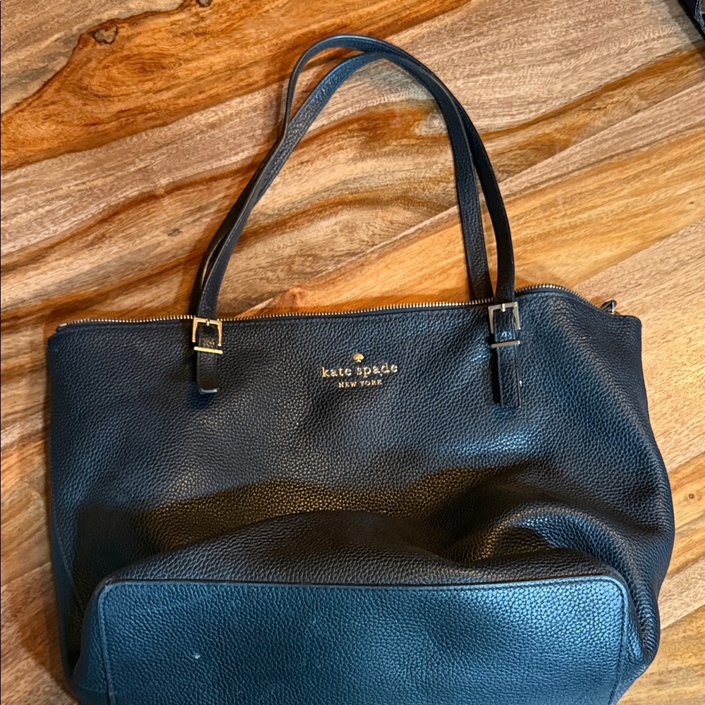Kate Spade Black Pebbled Leather Tote